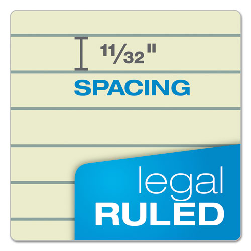 Pastel Writing Pads, Wide-legal Rule, 8.5 X 11.75, Green Tint, 50 Sheets, Dozen