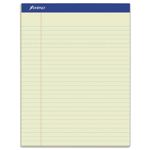 Pastel Writing Pads, Wide-legal Rule, 8.5 X 11.75, Green Tint, 50 Sheets, Dozen