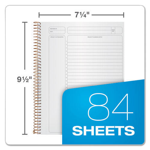 Gold Fibre Wirebound Writing Pad W- Cover, 1 Subject, Project Notes, Green Cover, 9.5 X 7.25, 84 Sheets