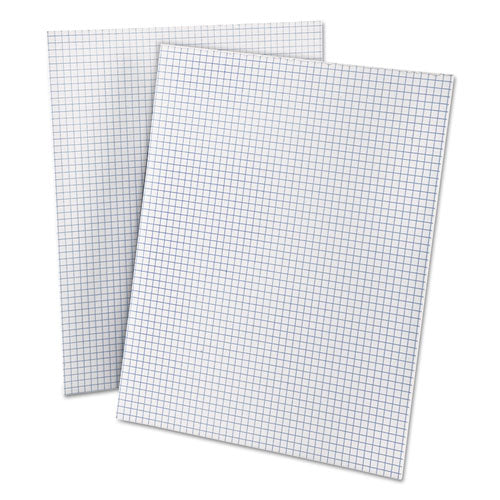 Quadrille Pads, 4 Sq-in Quadrille Rule, 8.5 X 11, White, 50 Sheets