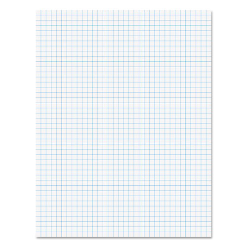Quadrille Pads, 4 Sq-in Quadrille Rule, 8.5 X 11, White, 50 Sheets