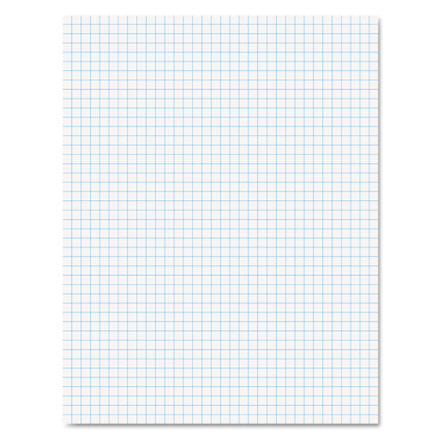 Quadrille Pads, 4 Sq-in Quadrille Rule, 8.5 X 11, White, 50 Sheets