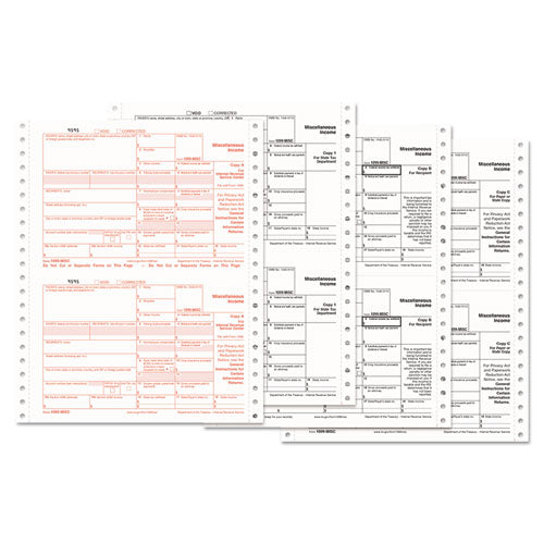 1099-div Tax Forms, 5-part, 5 1-2 X 8, Inkjet-laser, 24 1099s & 1 1096