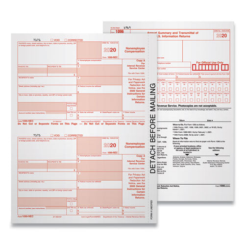 5-part 1099-misc Tax Forms, 8.5 X 11, 50-pack