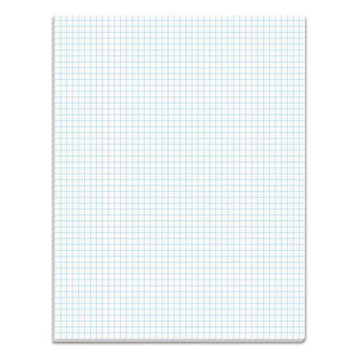 Quadrille Pads, 5 Sq-in Quadrille Rule, 8.5 X 11, White, 50 Sheets