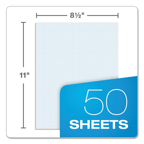Quadrille Pads, 8 Sq-in Quadrille Rule, 8.5 X 11, White, 50 Sheets