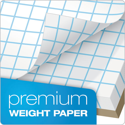 Cross Section Pads, 5 Sq-in Quadrille Rule, 8.5 X 11, White, 50 Sheets
