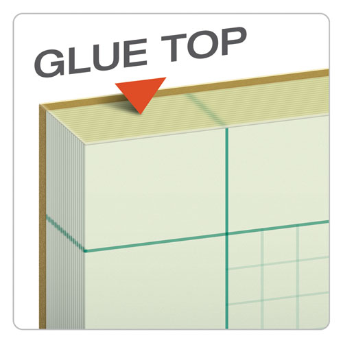 Engineering Computation Pads, 5 Sq-in Quadrille Rule, 8.5 X 11, Green Tint, 200 Sheets