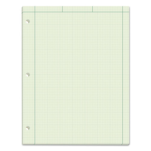 Engineering Computation Pads, 5 Sq-in Quadrille Rule, 8.5 X 11, Green Tint, 100 Sheets