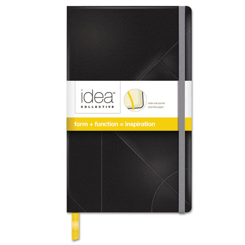 Idea Collective Journal, 1 Subject, Wide-legal Rule, Black Cover, 8.25 X 5, 120 Sheets
