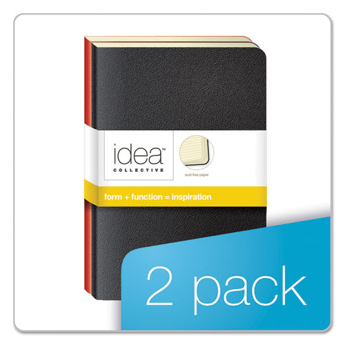 Idea Collective Journal, Wide-legal Rule, Assorted Cover Colors, 5.5 X 3.5, 40 Sheets, 2-pack