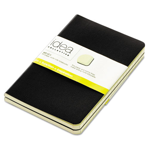 Idea Collective Journal, Wide-legal Rule, Black Cover, 5.5 X 3.5, 40 Sheets, 2-pack
