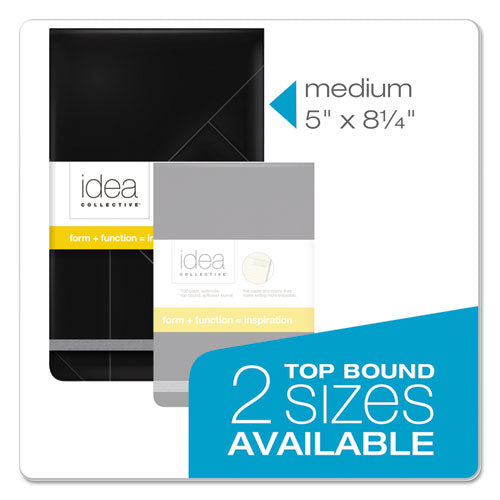 Idea Collective Journal, 1 Subject, Wide-legal Rule, Black Cover, 5 X 8.25, 120 Sheets