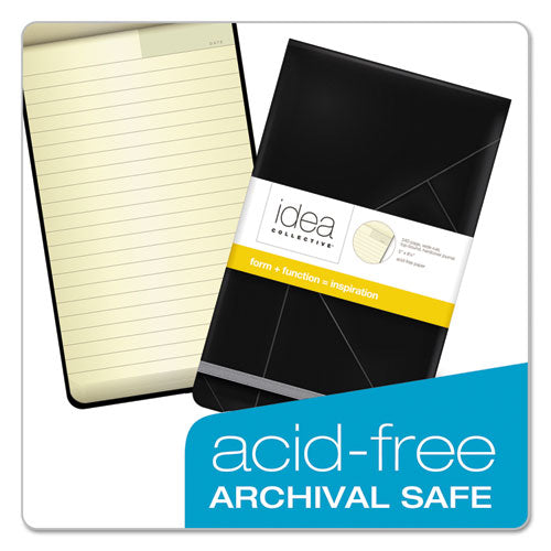 Idea Collective Journal, 1 Subject, Wide-legal Rule, Black Cover, 5 X 8.25, 120 Sheets
