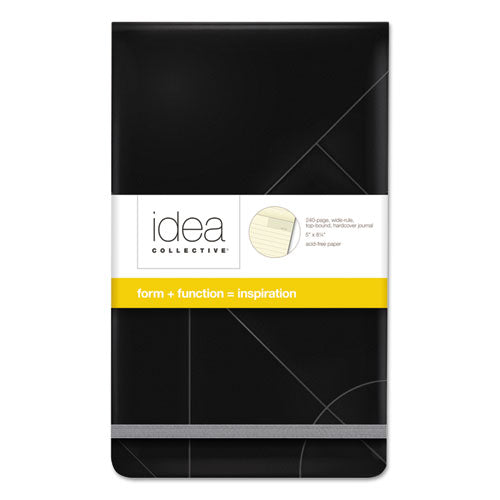 Idea Collective Journal, 1 Subject, Wide-legal Rule, Black Cover, 5 X 8.25, 120 Sheets