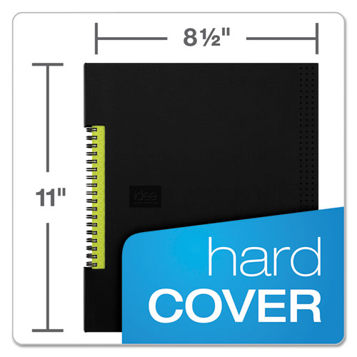 Idea Collective Professional Wirebound Hardcover Notebook, 8 1-2 X 11, Black