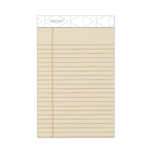 Prism + Writing Pads, Narrow Rule, 5 X 8, Pastel Ivory, 50 Sheets, 12-pack