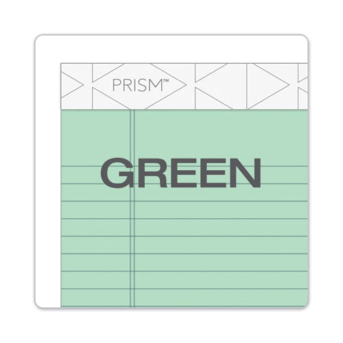 Prism + Writing Pads, Narrow Rule, 5 X 8, Pastel Green, 50 Sheets, 12-pack