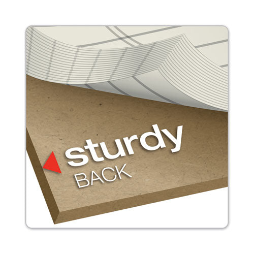 Prism + Colored Writing Pads, Wide-legal Rule, 8.5 X 11.75, Ivory, 50 Sheets, 12-pack