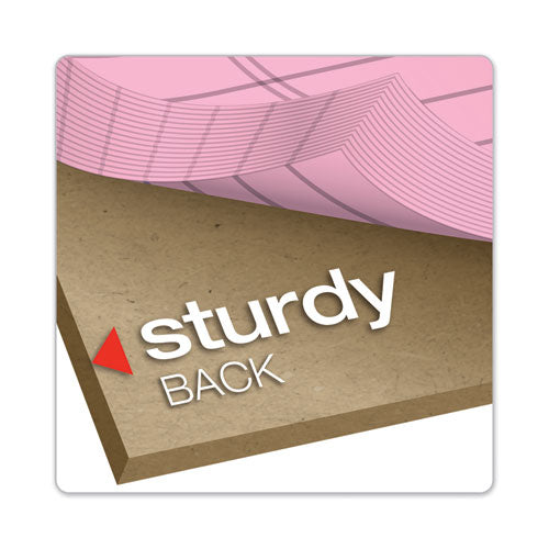 Prism + Writing Pads, Wide-legal Rule, 8.5 X 11.75, Pastel Pink, 50 Sheets, 12-pack