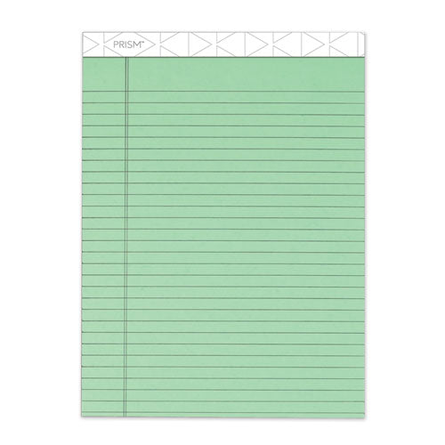 Prism + Colored Writing Pad, Wide-legal Rule, 8.5 X 11.75, Green, 50 Sheets, 12-pack