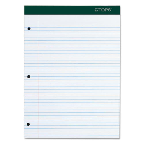 Double Docket Ruled Pads, Pitman Rule, 8.5 X 11.75, Canary, 100 Sheets