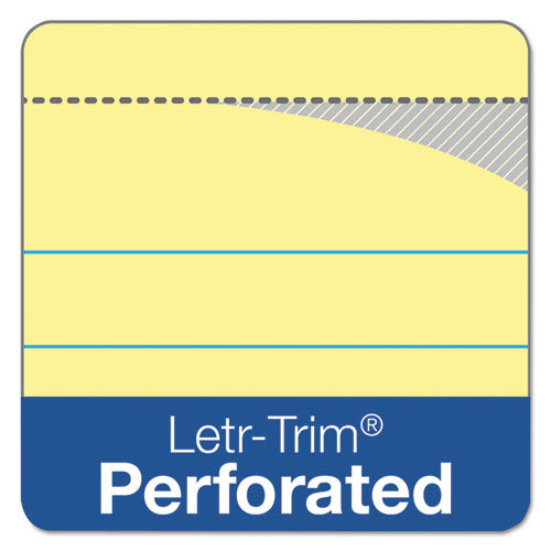 Double Docket Ruled Pads, Pitman Rule, 8.5 X 11.75, Canary, 100 Sheets, 6-pack