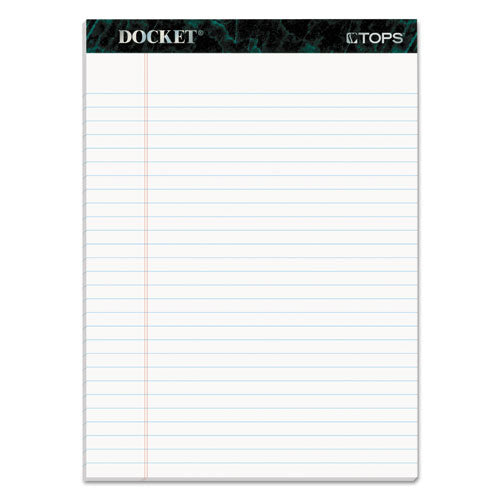 Docket Ruled Perforated Pads, Wide-legal Rule, 8.5 X 11.75, White, 50 Sheets, 12-pack