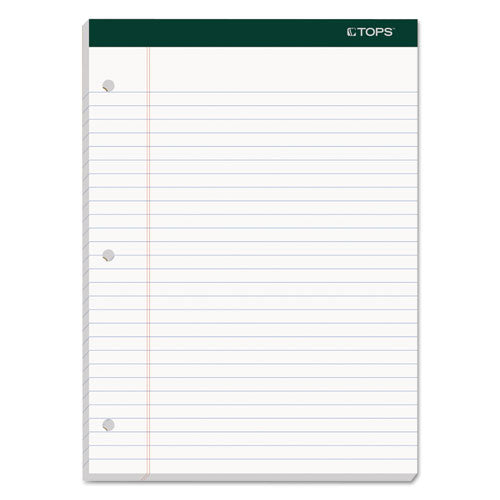 Double Docket Ruled Pads, Wide-legal Rule, 8.5 X 11.75, White, 100 Sheets, 6-pack