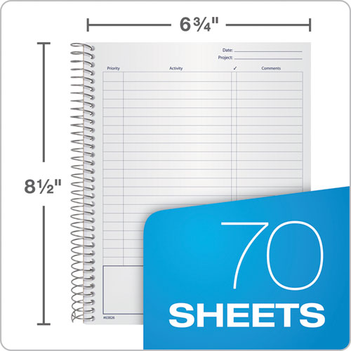 Docket Gold Planners & Project Planners, Narrow, Bronze, 8.5 X 6.75, 70 Sheets