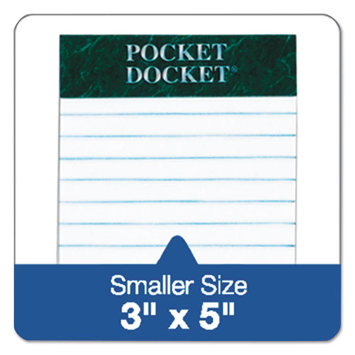 Docket Ruled Perforated Pads, Medium-college Rule, 3 X 5, White, 50 Sheets, 12-pack