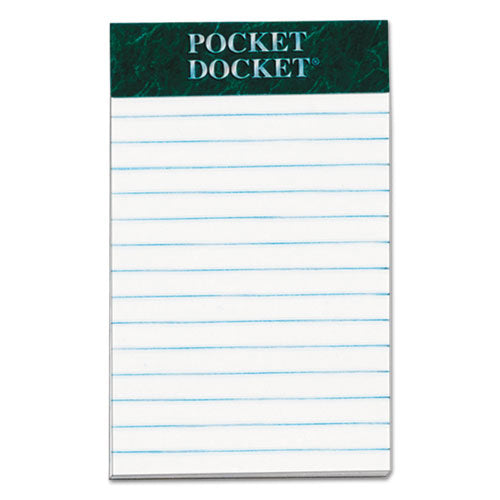 Docket Ruled Perforated Pads, Medium-college Rule, 3 X 5, White, 50 Sheets, 12-pack