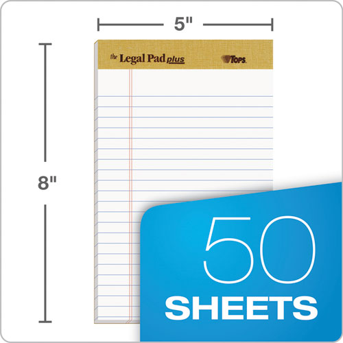 "the Legal Pad" Perforated Pads, Narrow Rule, 5 X 8, White, 50 Sheets, Dozen