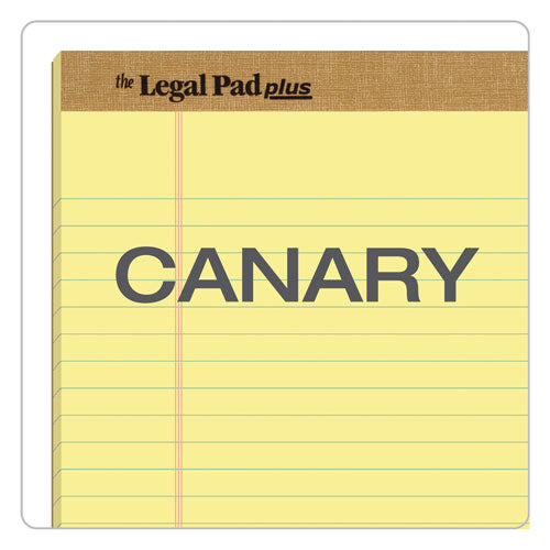 "the Legal Pad" + Perforated Pads, Wide-legal Rule, 8.5 X 14, Canary, 50 Sheets, Dozen