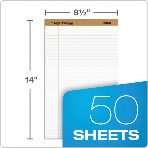 "the Legal Pad" Perforated Pads, Wide-legal Rule, 8.5 X 14, White, 50 Sheets, Dozen