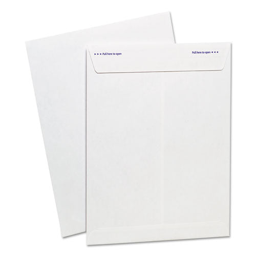 Gold Fibre Fastrip Release & Seal White Catalog Envelope, #10 1-2, Cheese Blade Flap, 9 X 12, White, 100-box