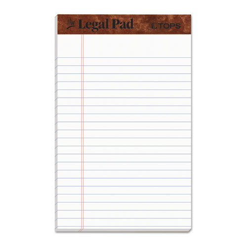 "the Legal Pad" Perforated Pads, Narrow Rule, 5 X 8, White, 50 Sheets, Dozen