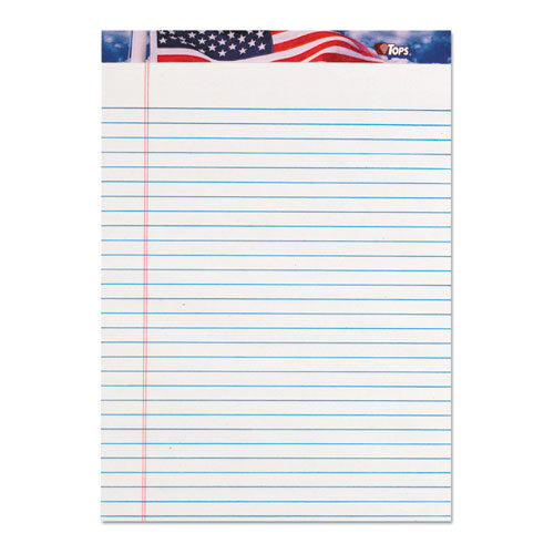 American Pride Writing Pad, Narrow Rule, 5 X 8, White, 50 Sheets, 12-pack