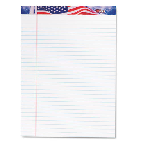 American Pride Writing Pad, Wide-legal Rule, 8.5 X 11.75, White, 50 Sheets, 12-pack