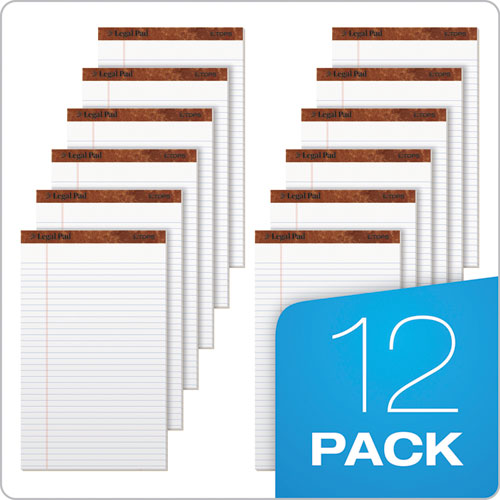 "the Legal Pad" Perforated Pads, Wide-legal Rule, 8.5 X 14, White, 50 Sheets, Dozen