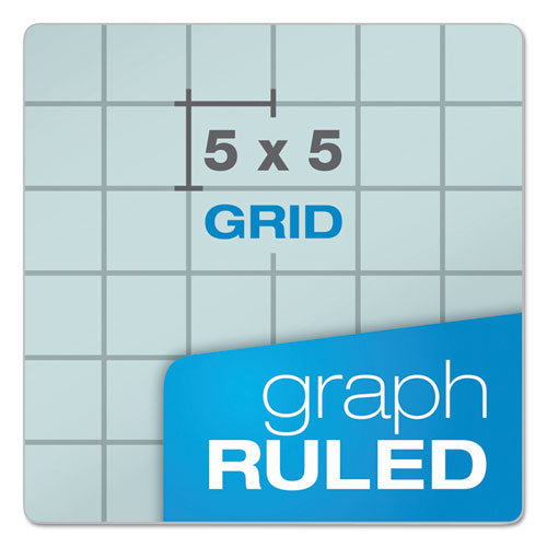 Prism Quadrille Perforated Pads, 5 Sq-in Quadrille Rule, 8.5 X 11.75, Blue, 50 Sheets, 12-pack