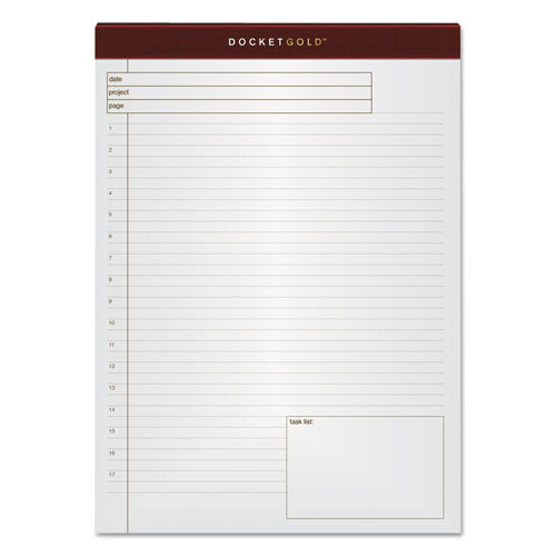 Docket Gold Planning Pad, Project Notes-quadrille Rule, 8.5 X 11.75, 40 Sheets, 4-pack