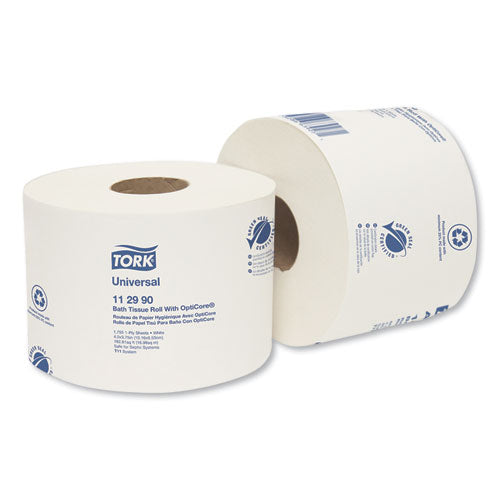 Universal Bath Tissue Roll With Opticore, Septic Safe, 1-ply, White, 1755 Sheets-roll, 36-carton