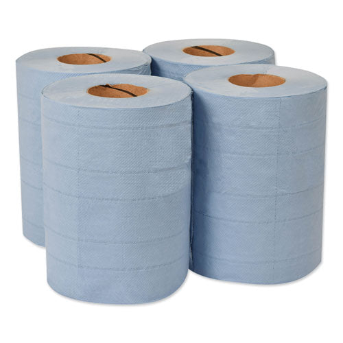 Industrial Paper Wiper, 4-ply, 10 X 15.75, Blue, 190 Wipes-roll, 4 Roll-carton