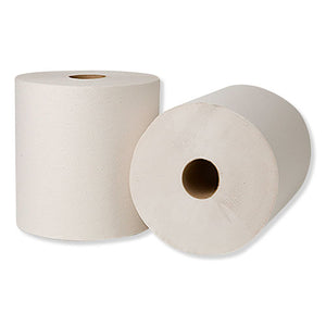 Hardwound Roll Towels, 7.88" X 800 Ft, Natural White, 6 Rolls-carton
