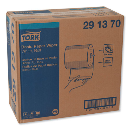 Basic Paper Wiper Roll Towel, 7.68" X 1150 Ft, White, 4 Rolls-carton