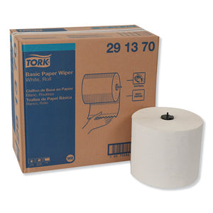 Basic Paper Wiper Roll Towel, 7.68" X 1150 Ft, White, 4 Rolls-carton