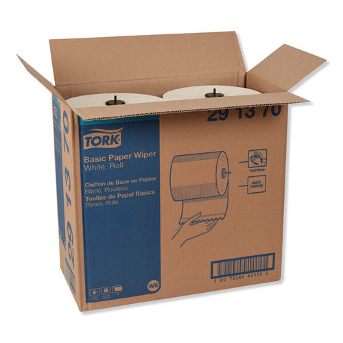 Basic Paper Wiper Roll Towel, 7.68" X 1150 Ft, White, 4 Rolls-carton