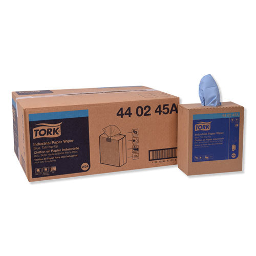 Industrial Paper Wiper, 4-ply, 8.54 X 16.5, Blue, 90 Towels-box, 10 Box-carton