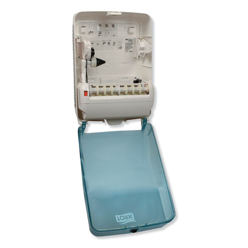 Washstation Dispenser, 12.56" X 18.09" X 10.57", Aqua-white